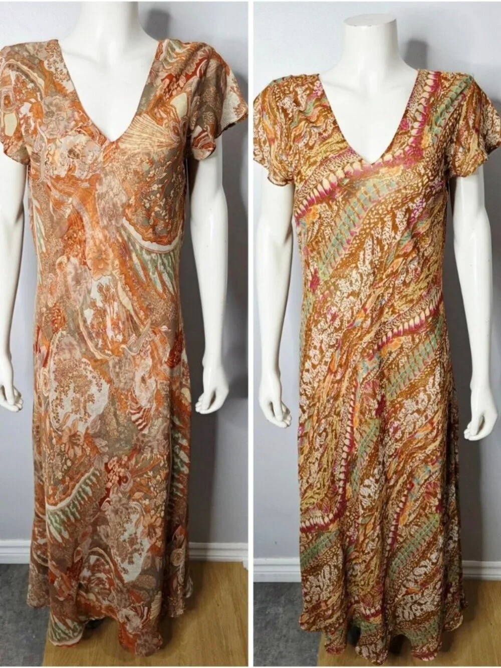 Tory Burch Reversible Bias-Cut Maxi Gown